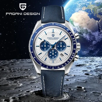2022 PAGANI tasarım Ay Saatler Erkekler Üst Marka quartz saat Spor Su Geçirmez Kol Saati Otomatik Tarih Hız Chronograph 1701
