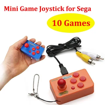 Mini video oyunu Konsolu Arcade Nano Sega 10 Oyunları İle Taşınabilir TV Retro Consola AV Çıkışı oyun kolu Anahtarlık Hediye için