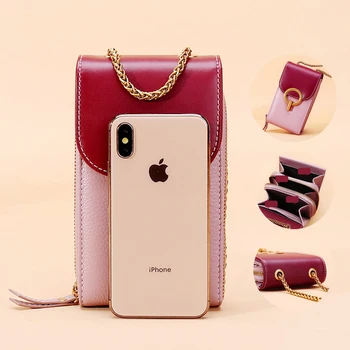 Mini Kadınlar için Crossbody Çanta Telefonu Çantası Fit 4 ~ 7 inç cep telefonu Küçük Kadın omuz çantası cüzdan Fran-Byk