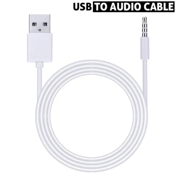 Satılık 1 adet 100cm Ses Erkek USB Erkek Kablo 3.5 AUX Ses Erkek Tak Jack USB 2.0 Erkek şarj kablosu adaptör kablosu Aksesuarları