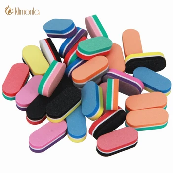 25 Adet / grup Mini Tırnak Tampon Blok Mix 10 Stil Renkli DIY Sünger Profesyonel Oje Manikür Bakımı Nail Art Tamponlar Araçları