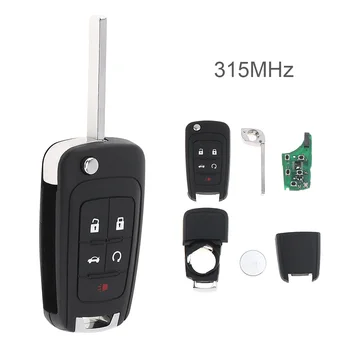 5 Düğme 315MHz Siyah Anahtarsız Giriş Uzaktan Anahtar Fob ID46 Çip OHT01060512 HU100 Fit için Chevrolet Buick GMC 2010-2017