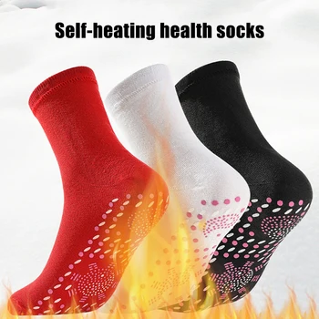 Kendinden ısıtma Çorap Erkekler Kadınlar Ayak Termal Masaj Manyetik Terapi Sağlık ısıtmalı Çorap kaymaz Noktalar Rahatlatmak Yorgun Kış sıcak