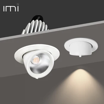 LED aşağı ışık Spot Aydınlatma Ayarlanabilir Açı Yüksek Renk 360 Derece 220V Oturma Odası gömme topak tavan Lambası