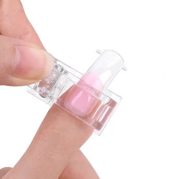 5 Adet Manikür Plastik Uzatma Kelepçe Nail İpuçları Klip Hızlı Yapı Poli UV Şekillendirme Jel Yardımcısı DIY Aracı