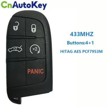 CN087024 Orijinal 5 Düğme Akıllı Araba Anahtarı Kontrolü dodge şarj cihazı Challenger 2019 + 433MHz M3M-40821302 AES PCF7953M Anahtarsız Gitmek