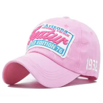 2021 Yeni Moda Unisex Vintage Nakış Yaz beyzbol şapkası Retro Snapback Pembe Kadın Şapka Erkekler Rahat Kamyon Şoförü Kemik Casquette