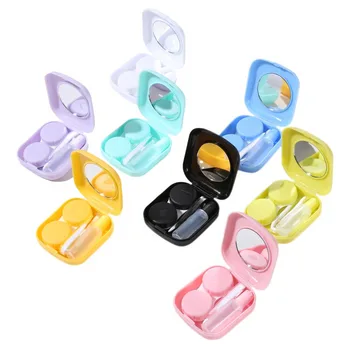 Kontakt Lens kutu tutucu Taşınabilir Küçük Güzel Şeffaf Gözlük çanta konteyner Kontakt Lensler Emmek saklama kutusu