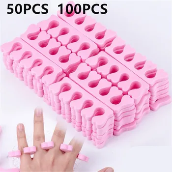 50 adet / paket Sünger Nail Art Toe Ayırıcı Ayak Parmakları Ayırıcılar Yumuşak Jel UV Lehçe Tırnak Salonu Malzemeleri Manikür Pedikür Aracı 3