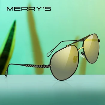 MERRYS tasarım Erkekler Klasik Pilot Güneş Gözlüğü Polarize Güneş Gözlüğü Sürüş Balıkçılık UV400 Koruma S8455N
