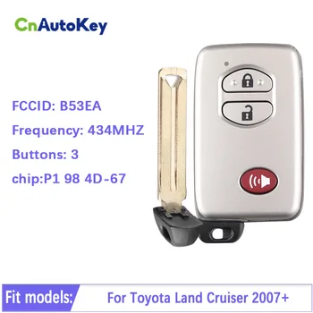 CN007176 Toyota Land Cruiser 2007 + İçin akıllı anahtar, 3 Düğmeler, B53EA P1 98 4D-67 Çip 433MHz Açık Gri 89904-60220 Anahtarsız Gitmek A433