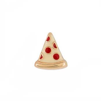 10 adet Pizza Özel Yüzen Takılar cam oturma madalyon kolye Saatler