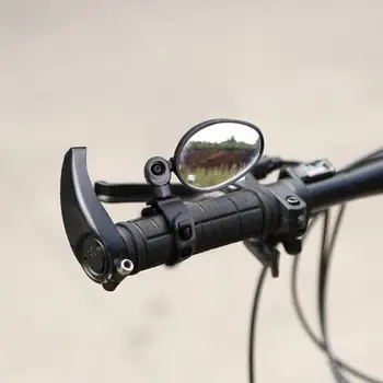 Bisiklet Dikiz Aynası 360 Derece Rotasyon MTB Dağ Yol Bisikleti Gidon Dikiz Düzlem Ayna Bisiklet Ekipmanları Siyah