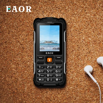 EAOR 2G Sağlam Telefon 3000mAh Uzun Bekleme IP68 Su/Toz geçirmez Güç Bankası Cep Telefonu Tuş Takımı Telefonları Özellikli Telefonlar Meşale ile