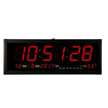 65*23 * 3 cm Büyük Dijital Duvar ClockTime Ekran Masa Saati Güç-Off Bellek Elektronik LED Saatler Duvar İzle Dekor İle Fiş