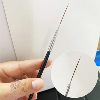 Ekstra Uzun Nail Art Liner Fırça Ultra-ince Çizgi Çizim Striper Detailer Kalem Tasarım Manikür Aracı 30mm