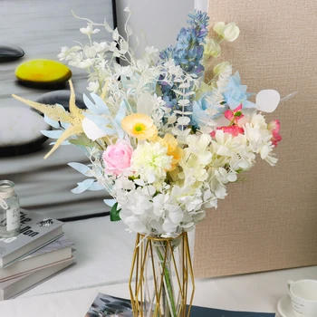 Yapay çiçekler Ortanca Büyük çiçek tomurcuğu Ev Düğün Dekor Sonbahar İpek Plastik Çiçek Yüksek Kaliteli Parti Odası Dekorasyon