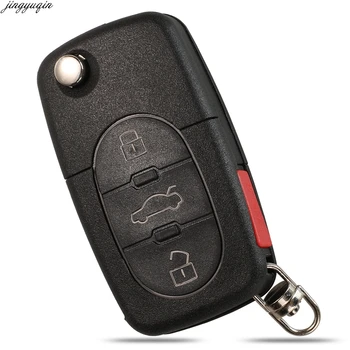 Jingyuqin Uzaktan Araba anahtar kovanı Volkswagen Vw Jetta Golf Passat Beetle Skoda Seat Polo B5 2/3/4 Düğme Katlanır Fob