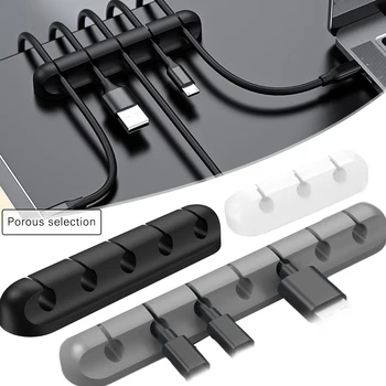 1 adet kablo düzenleyici Silikon Destek mikro usb Tip-c Kablo masa düzenleyici Tutucu Fare Klavye Kulaklık kablo düzenleyici