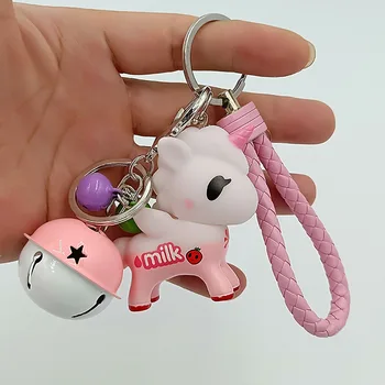 2019 Yeni Gökkuşağı PVC Hayvan Unicorn Anahtarlık Erkekler Kadınlar için Çanta Süsleme telefon anahtarlığı Porte Clef anahtarlık Çanta Dekorasyon