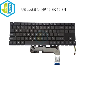 Yeni ABD İngilizce Klavye arka Hp OMEN 15 15-EN 15-EK TPN-Q238 TPN-Q236 15-EK000 dizüstü bilgisayar arkadan aydınlatmalı klavyeler V193446CS1