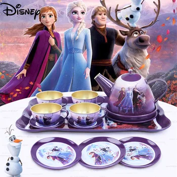 Disney Dondurulmuş Prenses Serisi Mickey çocuk Simülasyon çay seti Oyun Evi Teneke Bardak Demlik Mutfak Öğleden Sonra Çay Oyuncak Hediye