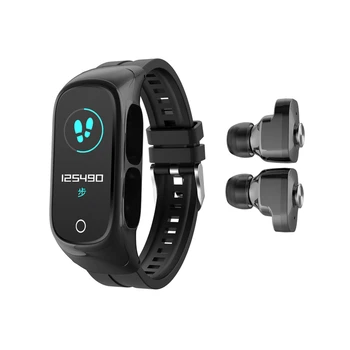 N8 kablosuz bluetooth kulaklık akıllı saat Sağlık Tracker Pedometre Spor Bilezik Akıllı Bileklik TWS Bluetooth kulaklık