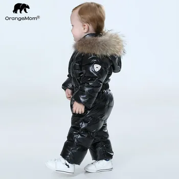 Orangemom resmi mağaza bebek kış tulum, sıcak kabanlar & palto ceket kızlar için, bebek giyim erkek parka kar giyim