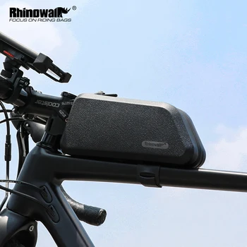 Rhinowalk 1.5 L Üst Tüp Bisiklet Çantası Sert Kabuk Su Geçirmez Bisiklet Çantası İstikrarlı Bisiklet şasi çantası Bisiklet Aksesuarları Yol bisikleti için