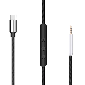 USB Tip C 2.5 mm OFC Yedek Stereo Ses Kablosu Uzatma Kablosu Tel AKG Y500 N60NC N700NC M2 N60 Y50BT N90Q Kulaklıklar