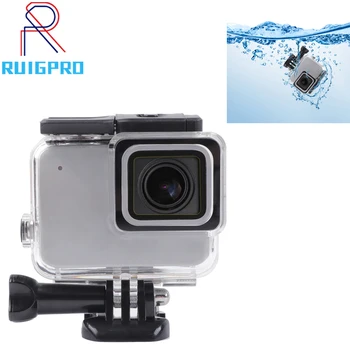 RuigPro Gopro Hero 7 beyaz / gümüş 45M Sualtı Su Geçirmez Kılıf Kamera Dalış Konut Dağı GoPro Aksesuar