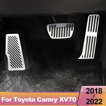 Toyota Camry için XV70 2018 2019 2020 2021 2022 Araba Gaz Fren Pedalları Footrest Pedalı Kaymaz koruyucu örtü Aksesuarları