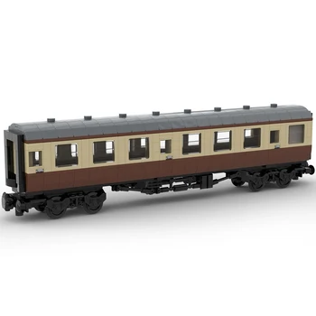 Yetkili MOC-67504 692 adet + 6 geniş Statik Sürüm İngiliz Demiryolu Mark 1 Arabası kahverengi Yapı Taşları Tren Seti