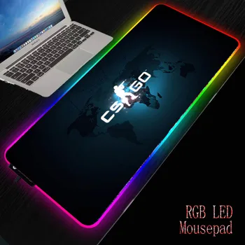 Oyun RGB Büyük Mouse Pad Oyun Büyük Fare Mat Bilgisayar Mouse Pad Led Aydınlatmalı XXL Fare Pad Klavye sümen için CSGO
