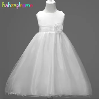 2-10Years/2018 Yeni Yaz Bebek Kız Tutu Zarif uzun Elbise Parti Ve Düğün Resmi Prenses Kostüm Çiçek Çocuklar Elbiseler BC1688