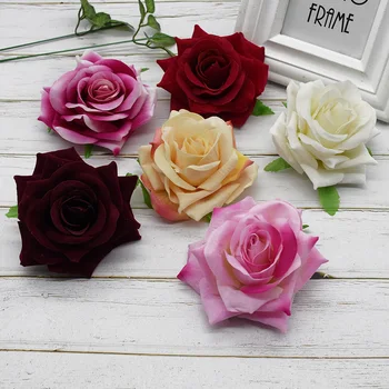 1 Adet İpek Kaliteli Güller Kafa yapay çiçek Duvar Ev Düğün Dekorasyon sevgililer Günü Hediyesi Dıy Çelenkler Vazo Dekorasyon