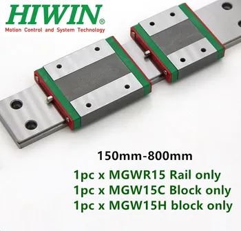 Hıwın lineer kılavuz MGW15 150 200 250 300 330 350 400 450 500 550 600 mm MGWR15 ray maç MGW15C MGW15H blok taşıma CNC parçası