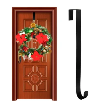 1 Adet Noel Kanca Çiçek Çelenk Ön Kapı Büyük Çelenk Metal Kanca Noel Çelenk Ön Kapı Askısı Noel Partisi Malzemeleri
