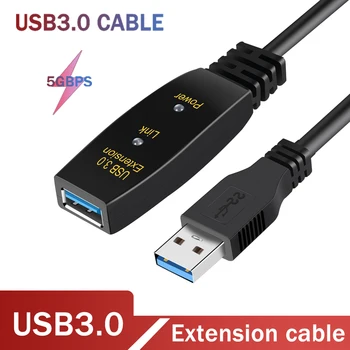 USB 3.0 Kablosu Aktif Uzatma sinyal amplifikatörü USB3. 0 Tekrarlayıcı Uzatma Kablosu 5Gbps yüksek hızlı veri uzatma kablosu
