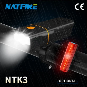 NATFİRE NTK3 5200mAh bisiklet ışıkları bisiklet led ışık Çalışma Süresi 10+ Saat USB şarj edilebilir MTB ön Lamba Far el feneri olarak