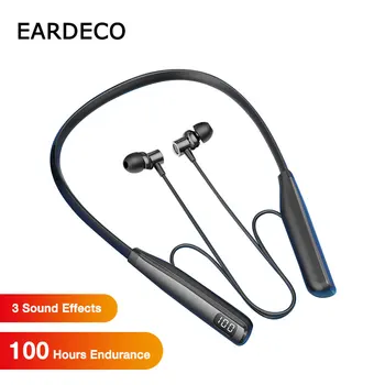 EARDECO 3 Ses Efektleri kablosuz kulaklıklar Spor Kulaklık Boyun Bandı Bluetooth Kulaklık stereo kulaklık Bas Kulakiçi 100 Saat