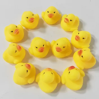 10 ADET Sevimli Küçük Sarı Ördek Sıkmak Ses Banyo Oyuncak Yumuşak Kauçuk Şamandıra Ördekler Oyun Banyo Oyunu Eğlenceli Hediyeler Çocuklar Çocuklar İçin Bebek