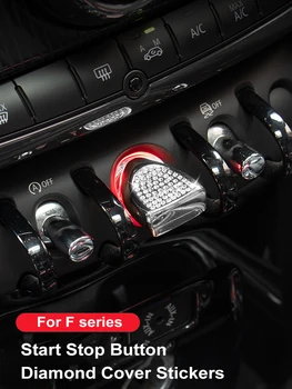 Araba Motoru Ateşleme Start Stop düğme kapağı Bling Elmas Kristal dekorasyon çıkartması Mini Cooper İçin F54 F55 F56 F60 Aksesuarları
