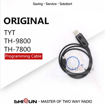 Yeni Walkie Talkie Orijinal TYT TH-9800 Radyo Comunicador TH-7800 USB Programlama Kablosu + CD Kalite TYT Araba Programlama Kablosu