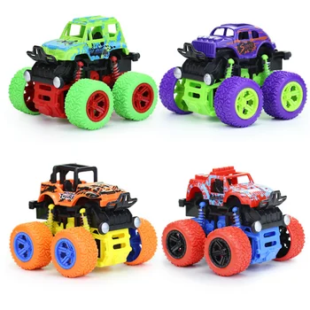 Yeni Mini Atalet off-Road Araç Dört Tekerlekten Çekiş Plastik çocuklar için oyuncak araba Geri Çekin Dublör Araba