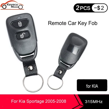 KEYECU YENİ 2 Düğme 315MHz Uzaktan Kumanda Araba Anahtarı Fob Yedek Verici Hyundai Kia Sportage için 2005 2006 2007 2008