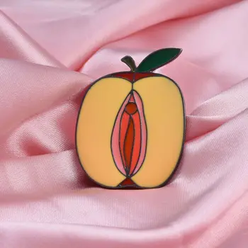 Dcarzz Seks Lolipop ve Elma Pimleri Sınırsız Feminist Emaye Broş Komik Çanta Pin Tıbbi İnsan Organ Takı Aksesuarları