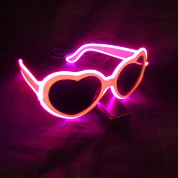 Kostüm parti gözlüğü Light-Up El Tel DJ Neon LED Aydınlatma Güneş Gözlüğü El Tel Parti Malzemeleri Festivali Hediye Parlayan Yenilik