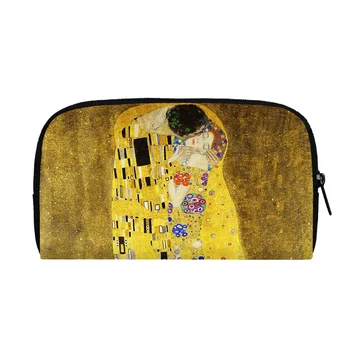 Klasik Yağlıboya Öpücük Gustav Klimt Cüzdan Rahat Van Gogh Yıldızlı Gece bozuk para cüzdanı Kadın Ruj kart tutucu Çanta Hediye