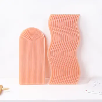 DIY U Şekilli Meyve Tepsisi Dalga Çanak Plaka Silikon kalıplar Yapmak İçin UV Epoksi Alçı Beton Coaster Kalıp Ev Dekor El Sanatları